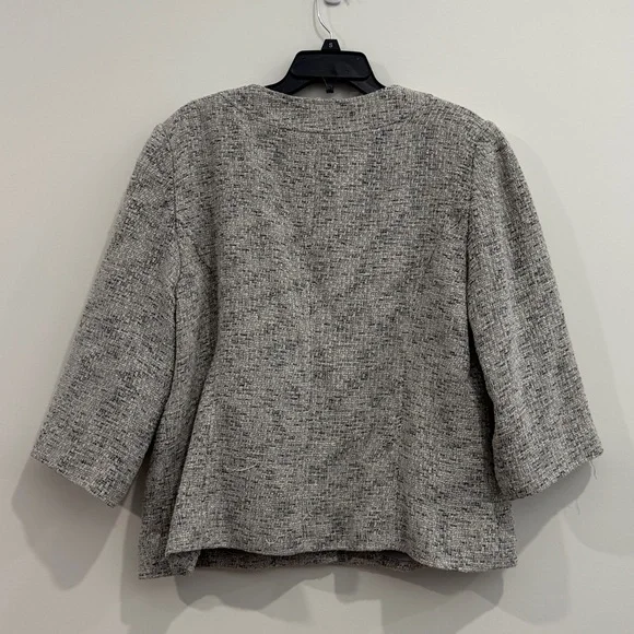 212 Collection Grey and White Cotton Blend Blazer, woman’s XL - Picture 3 of 6